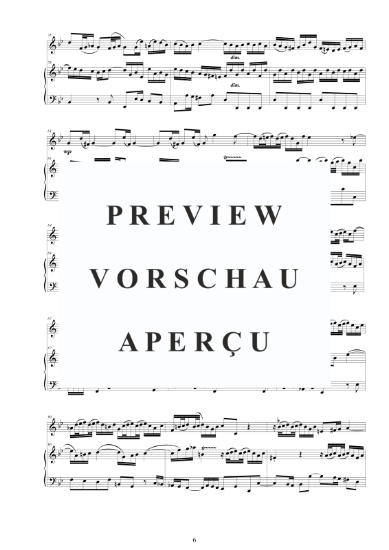 Produktgalerie: Seite 7 von 11 Flöten Sonate Nr. 3 in G-Moll BWV 1029, , Flöte und Cembalo/Klavier
