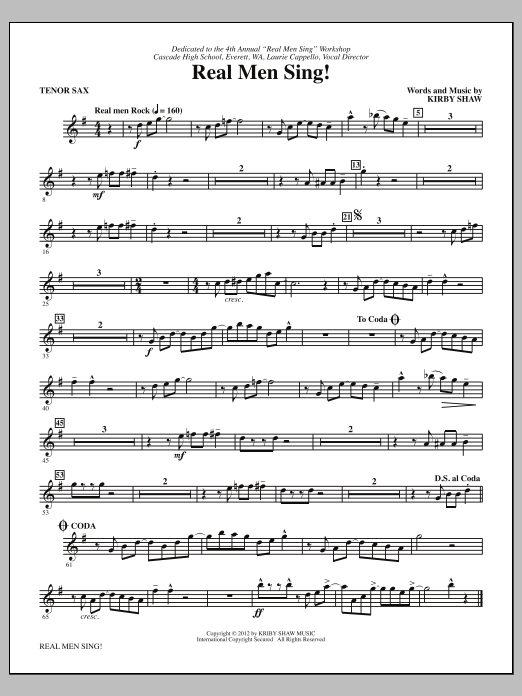 Produktbild zu: Real Men Sing! - Bb Tenor Saxophone