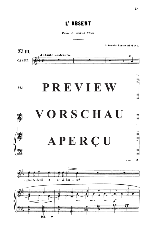 gallery: L´absent Op.5 No.3 , , (Gesang hoch + Klavier)
