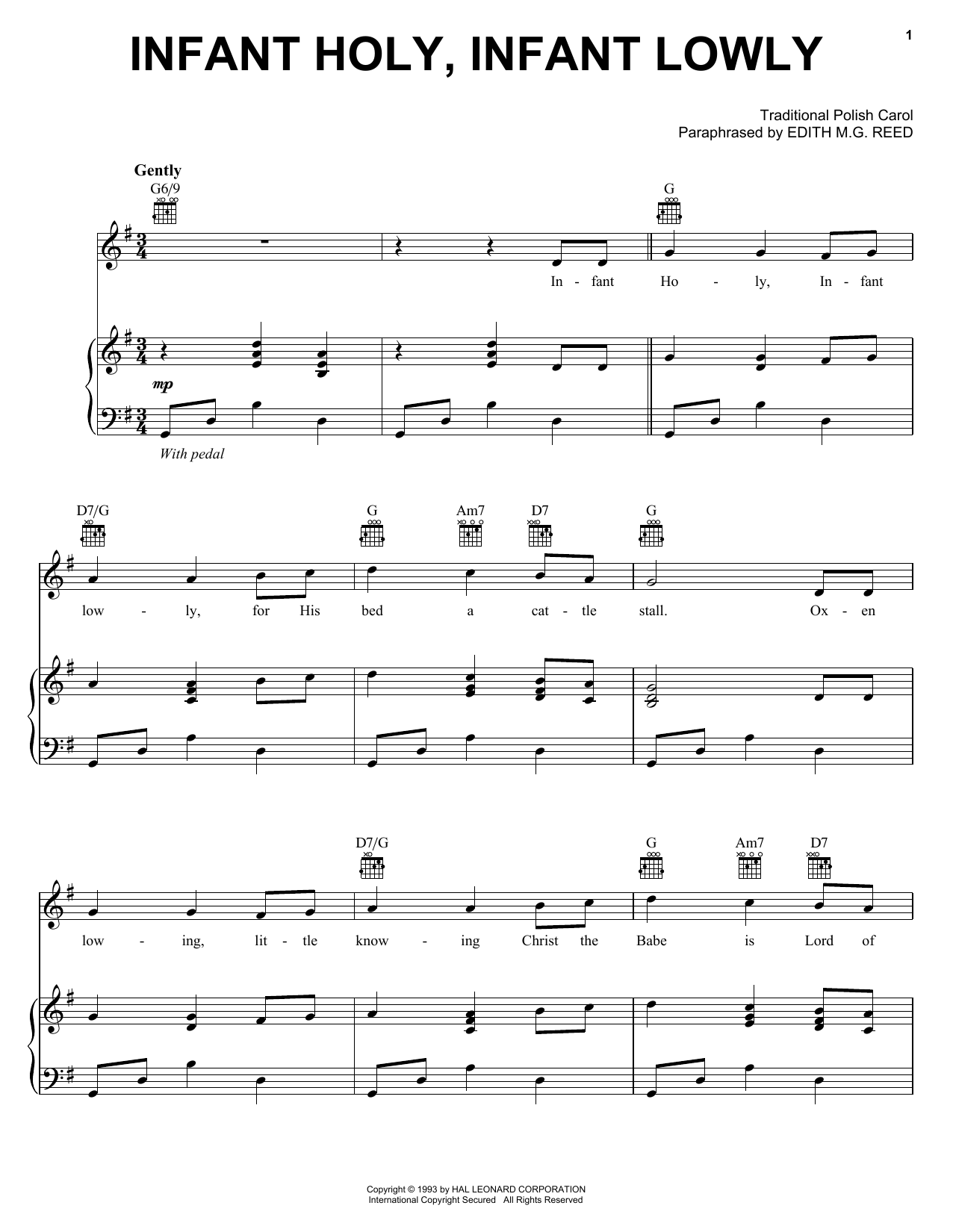 Product gallery: Page 1 of 1 Infant Holy, Infant Lowly, Traditional Polish Carol