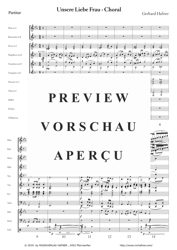 gallery: Unsere Liebe Frau - Choral, , (Großes Blasorchester)