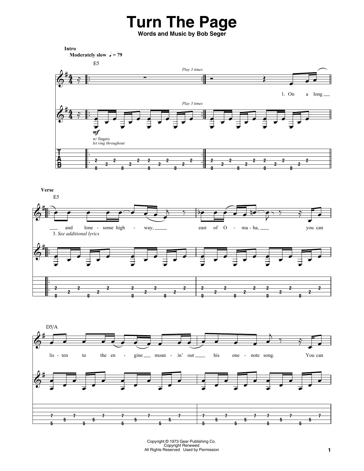 Produktbild zu: Turn The Page