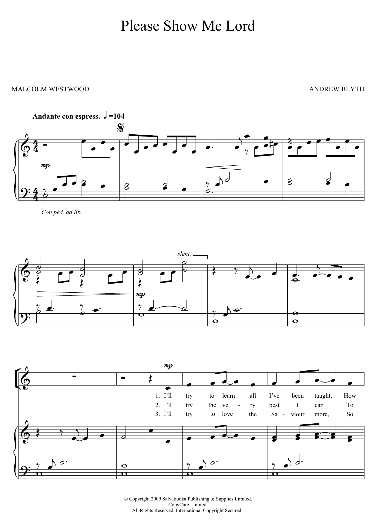 Produktgalerie: Seite 1 von 1 Please Show Me Lord, The Salvation Army, Gesang, Gitarre, Klavier