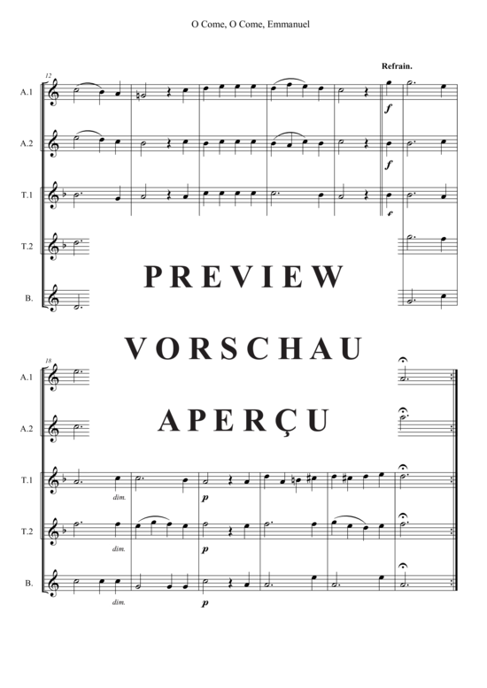 Produktgalerie: Seite 3 von 3 O Come, O Come, Emmanuel , , (Saxophon Quintett)