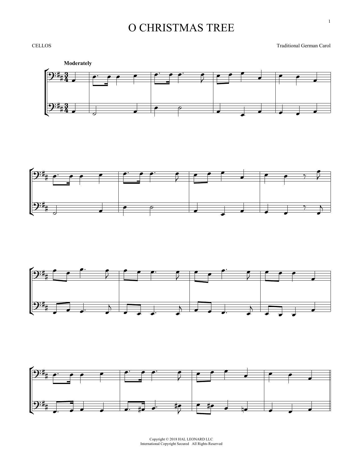 Produktgalerie: Seite 1 von 1 O Christmas Tree, Traditional German Carol, Violoncello