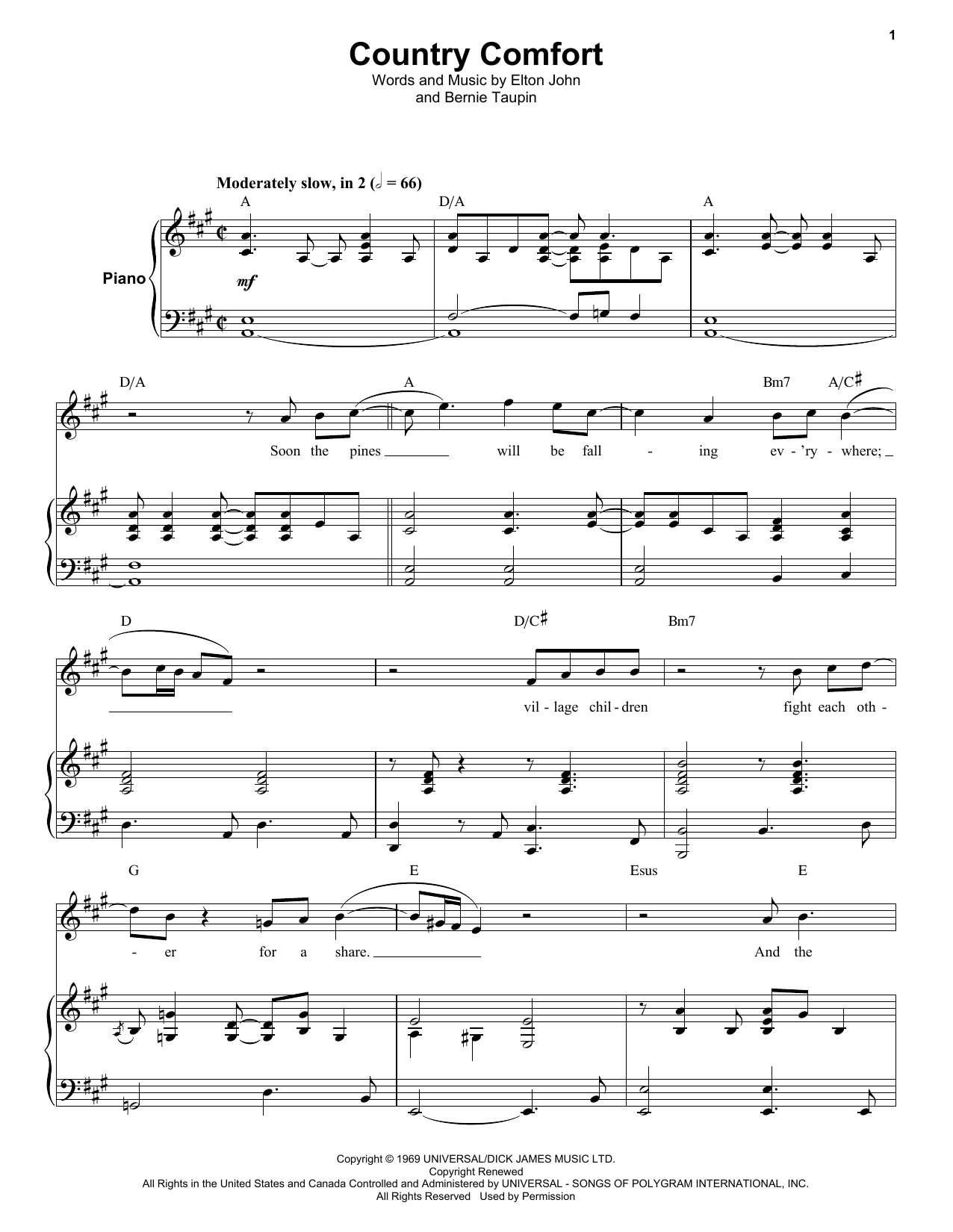 Product gallery: Page 1 of 1 Country Comfort, Elton John