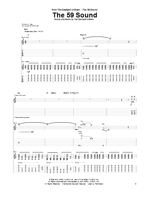 Product gallery: Page 1 of 1 The 59 Sound, The Gaslight Anthem