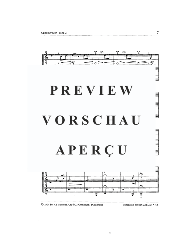 Produktgalerie: Seite 9 von 11 Alphornweisen, , Alphorn Solo, Duett, Trio oder Quartett