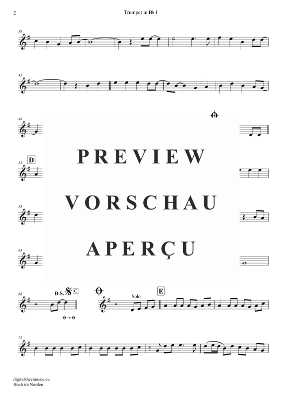 Produktgalerie: Seite 9 von 11 Hoch im Norden, Santiano, (Trompeten Trio + Klavier)