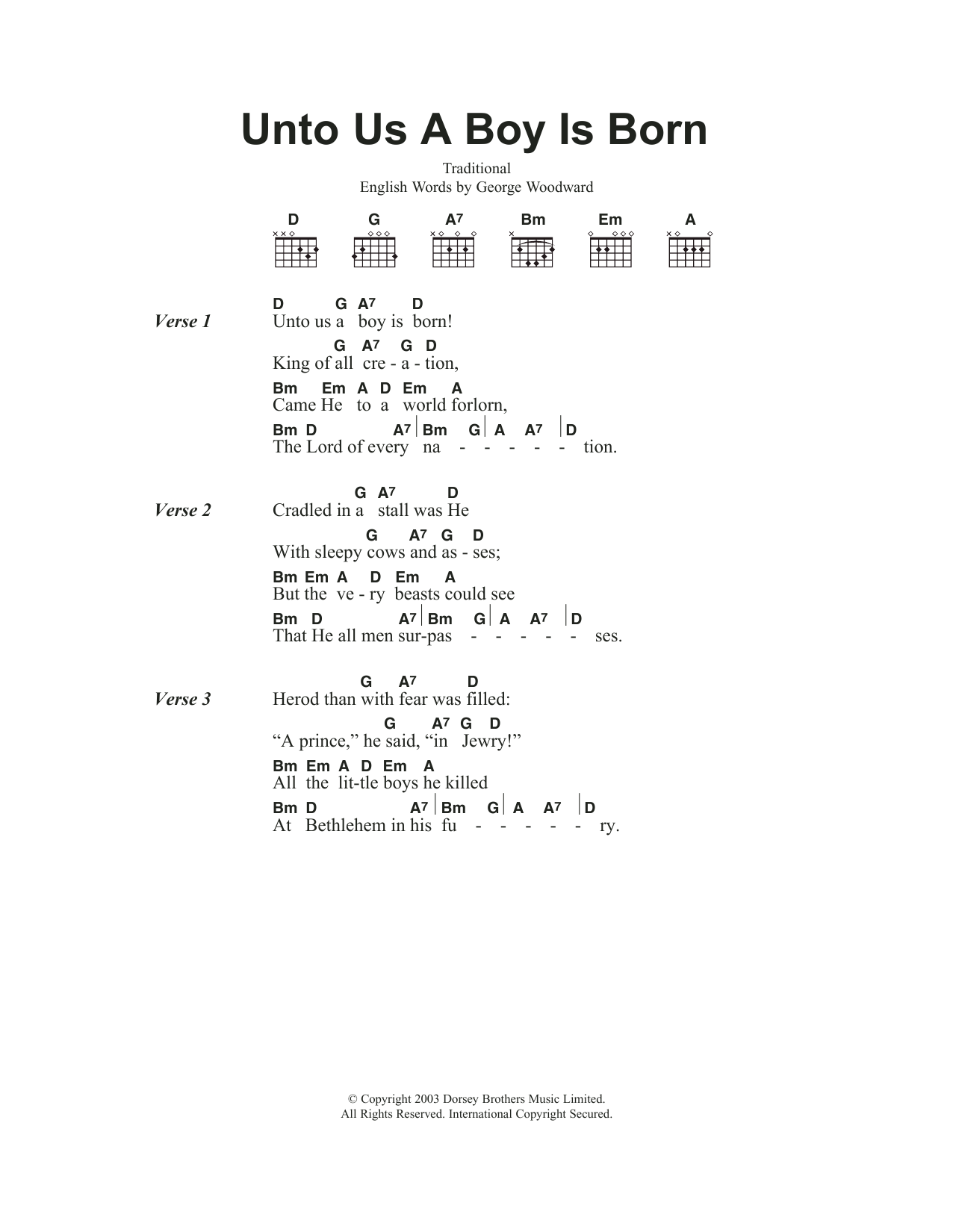 Produktbild zu: Unto Us A Boy Is Born