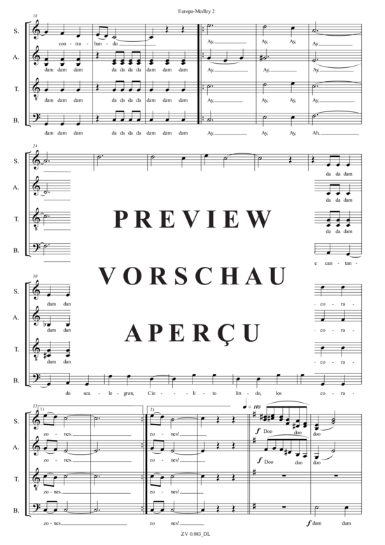 gallery: Europa_Medley , , (Gemischter Chor SATB)