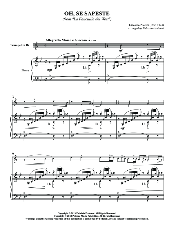 Produktgalerie: Seite 1 von 9 Oh Se Sapeste, , (Trompete in B und Klavier)