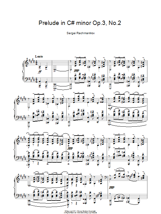 Product gallery: Page 1 of 1 Prelude In C# Minor Op.3 No.2, Sergei Rachmaninov