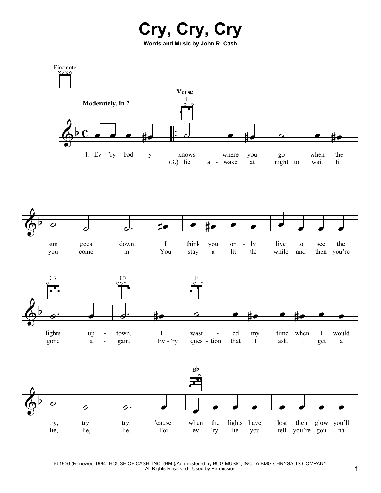 Product gallery: Page 1 of 1 Cry, Cry, Cry, Johnny Cash
