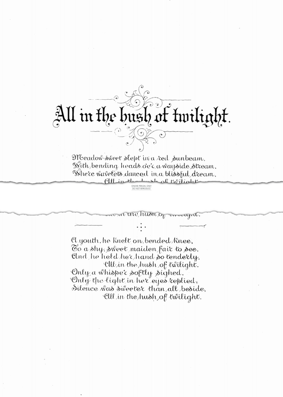 Product gallery: Page 1 of 1 All In The Hush Of Twilight, M. Piccolomini