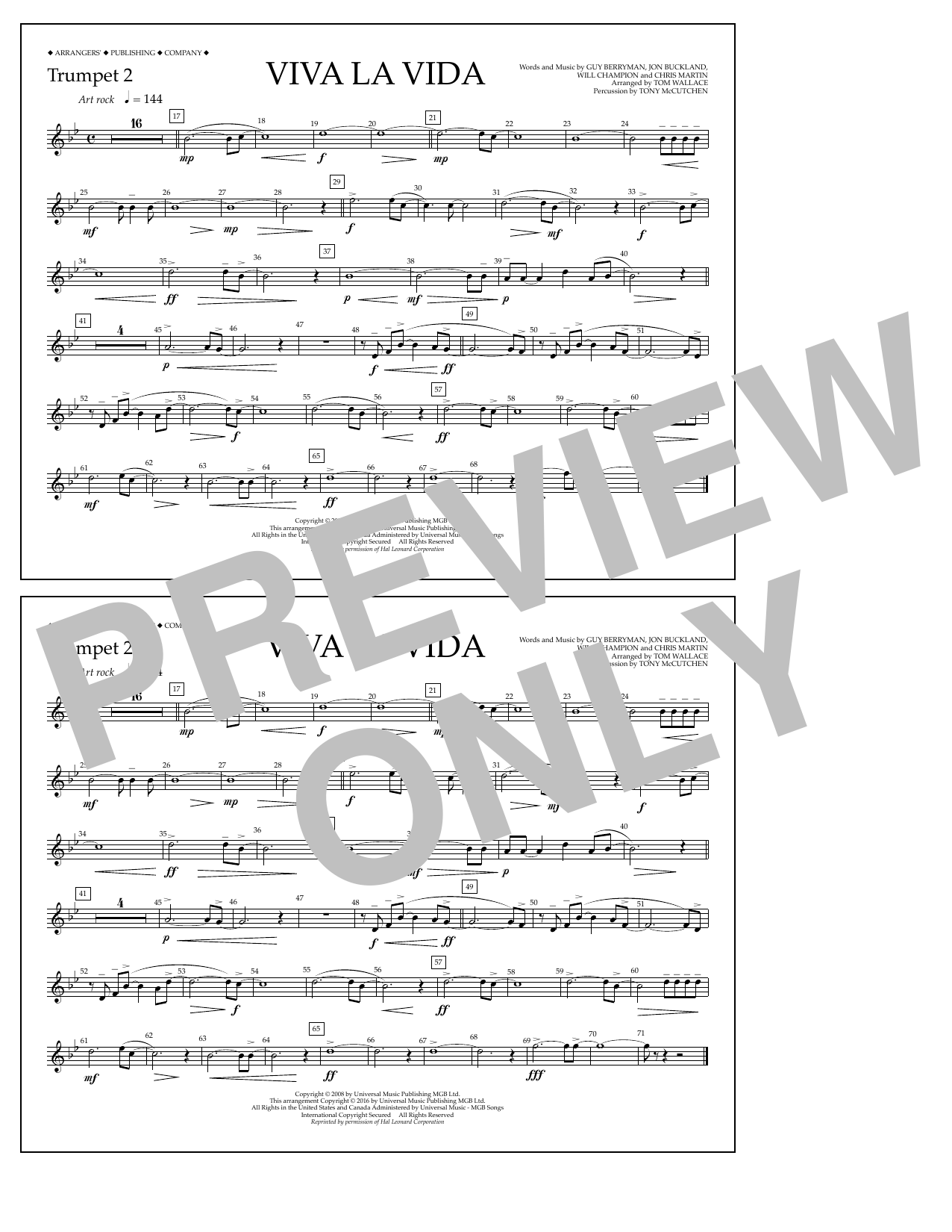 Produktbild zu: Viva La Vida - Trumpet 2