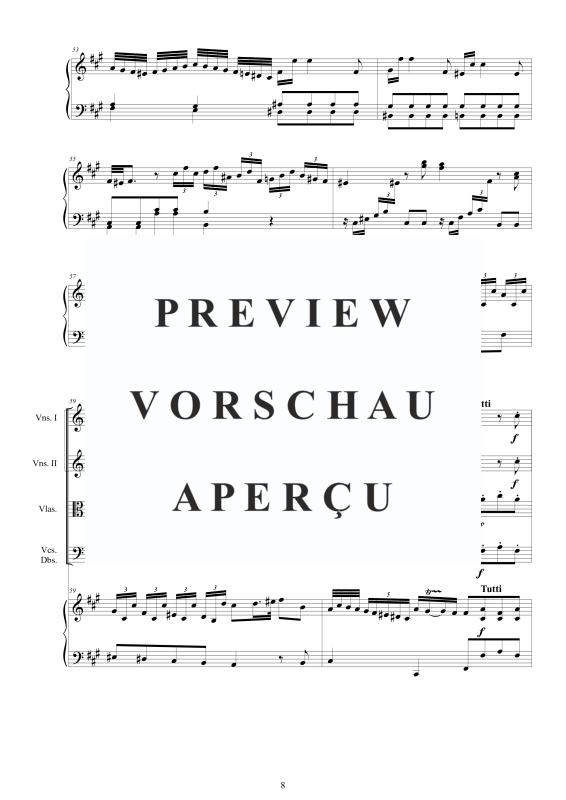 Produktgalerie: Seite 9 von 11 Cembalo Konzert Nr. 1 in A-Dur, , Cembalo und Streichorchester