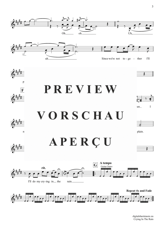 Product gallery: Page 4 of 4 Crying In The Rain , A-Ha, Trumpet in B-flat