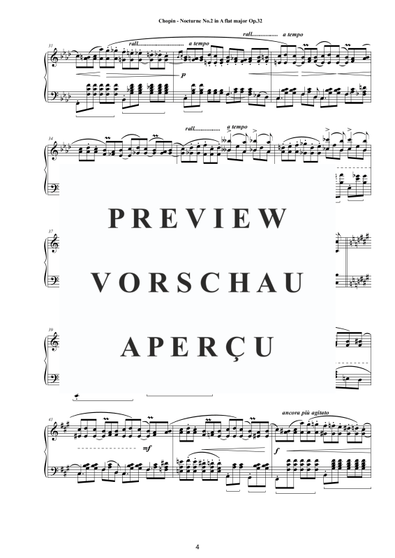 Produktgalerie: Seite 5 von 8 Nocturne Nr. 2 As-Dur op. 32, , Klavier Solo