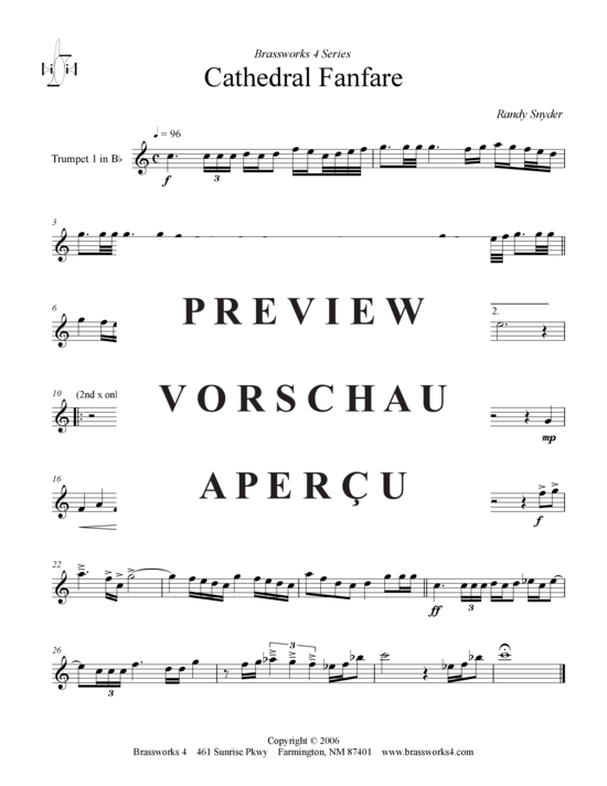 Produktgalerie: Seite 5 von 9 Cathedral Fanfare, , (2xTrompete in B, Horn in F, Posaune)