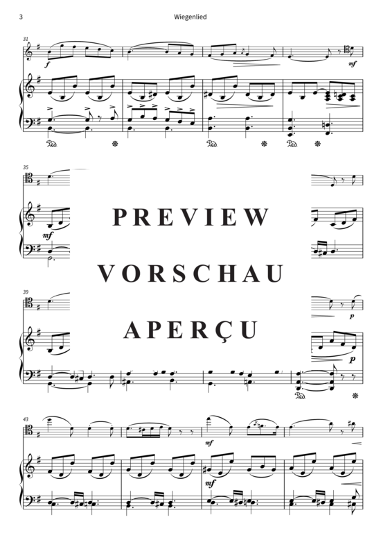 Produktgalerie: Seite 6 von 9 Wiegenlied - Nr. 3 aus Vier Stücke op. 24 , , (Violoncello + Klavier)