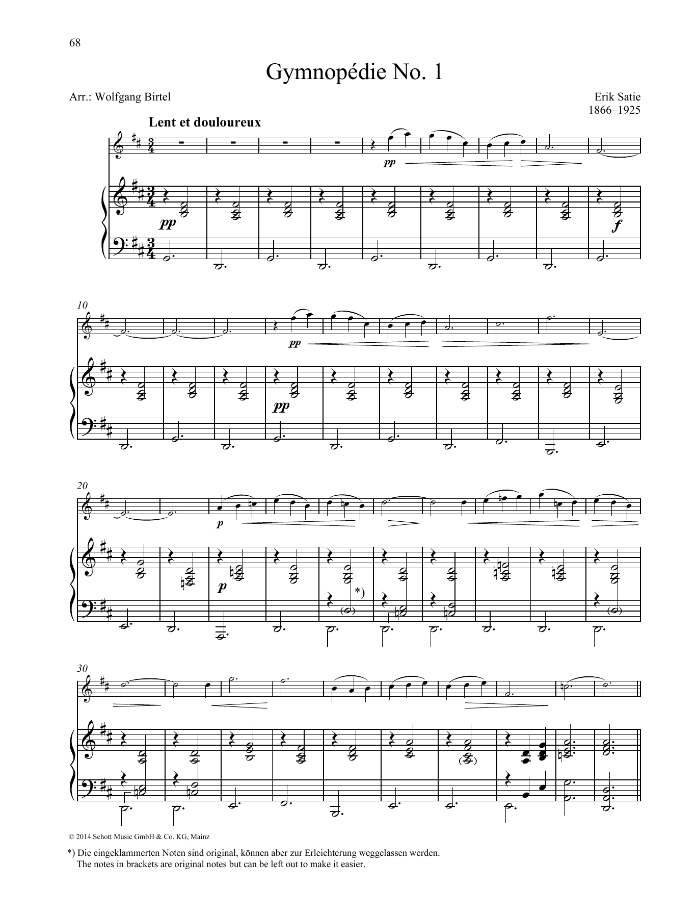Produktbild zu: Gymnopedie No. 1