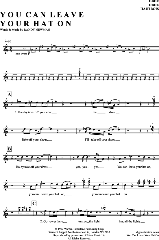 Produktgalerie: Seite 1 von 4 You Can Leave Your Hat On , Cocker, Joe, (Oboe)
