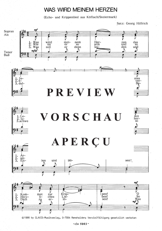 Product gallery: Page 2 of 3 Was wird meinem Herzen , , (mixed choir)