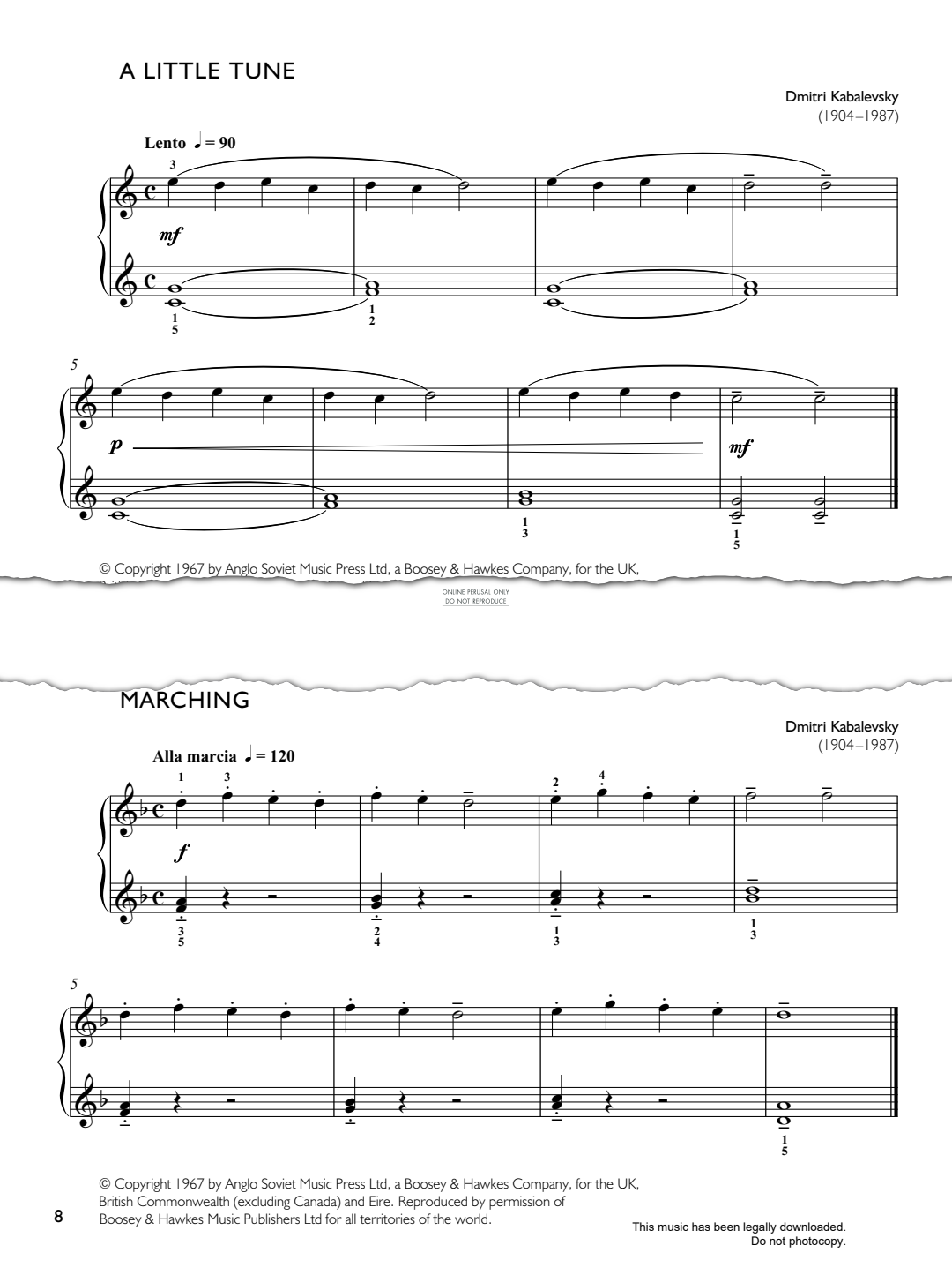 Produktgalerie: Seite 1 von 1 Marching, Dmitri Kabalevsky, Klavier