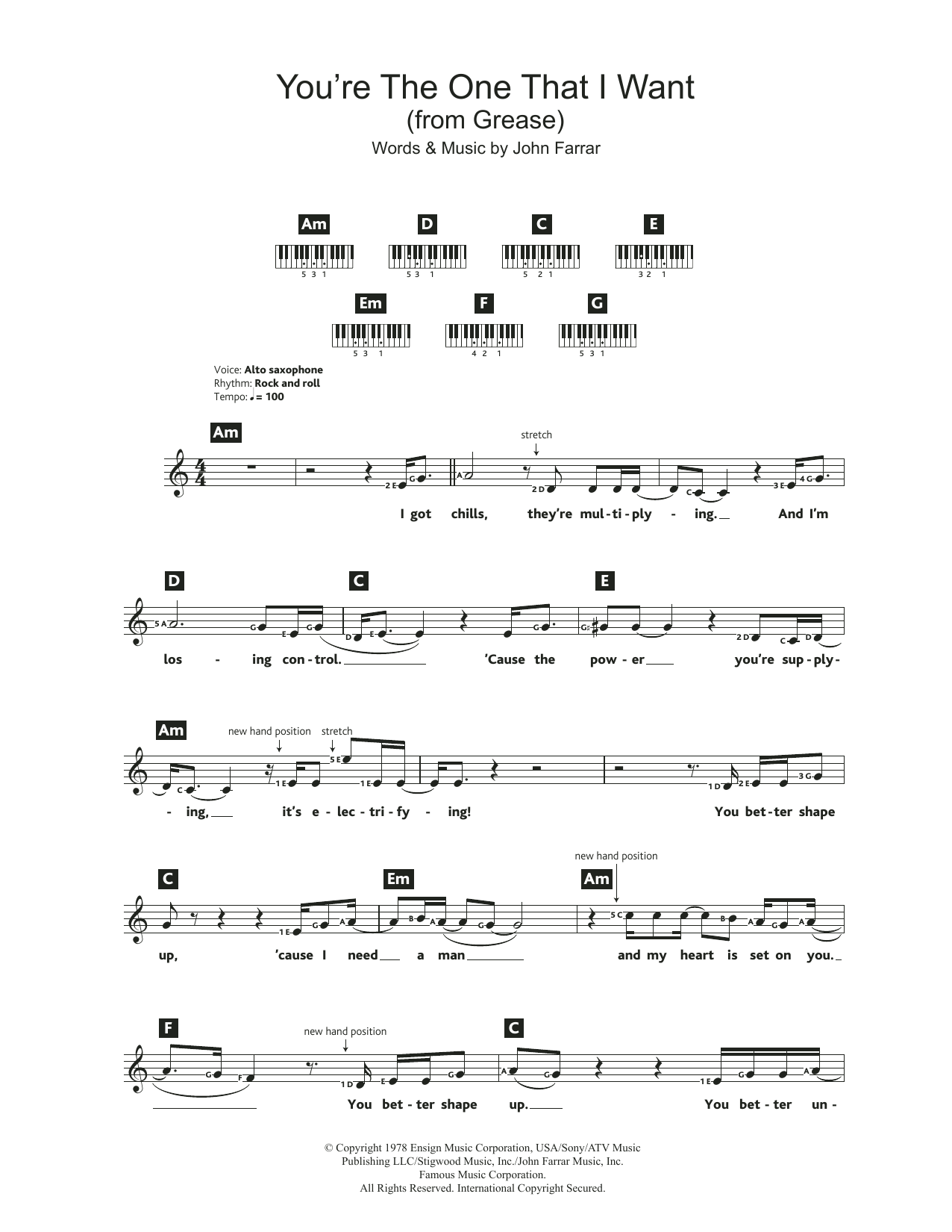 Produktbild zu: You're The One That I Want (from Grease)