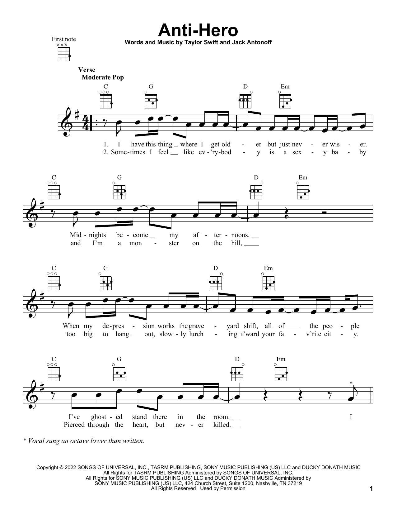 Product picture to:  Anti-Hero - Taylor Swift