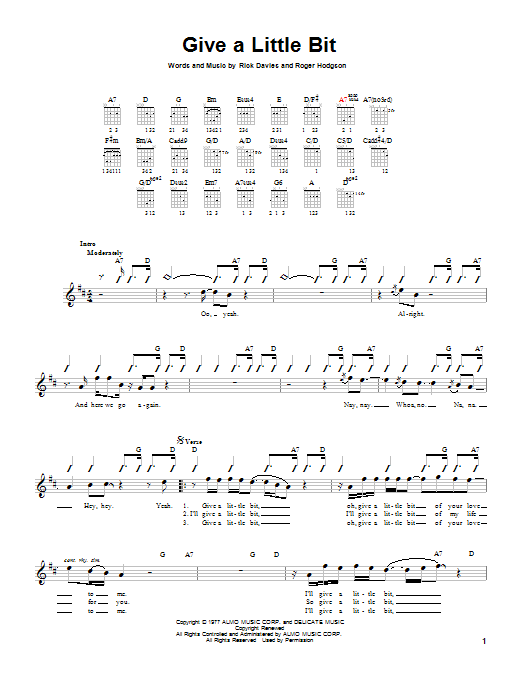 Product gallery: Page 1 of 1 Give A Little Bit, Supertramp
