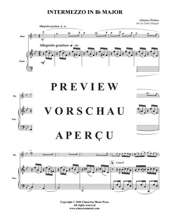 Product gallery: Page 2 of 5 Intermezzo in B-Dur , , (flute + piano)