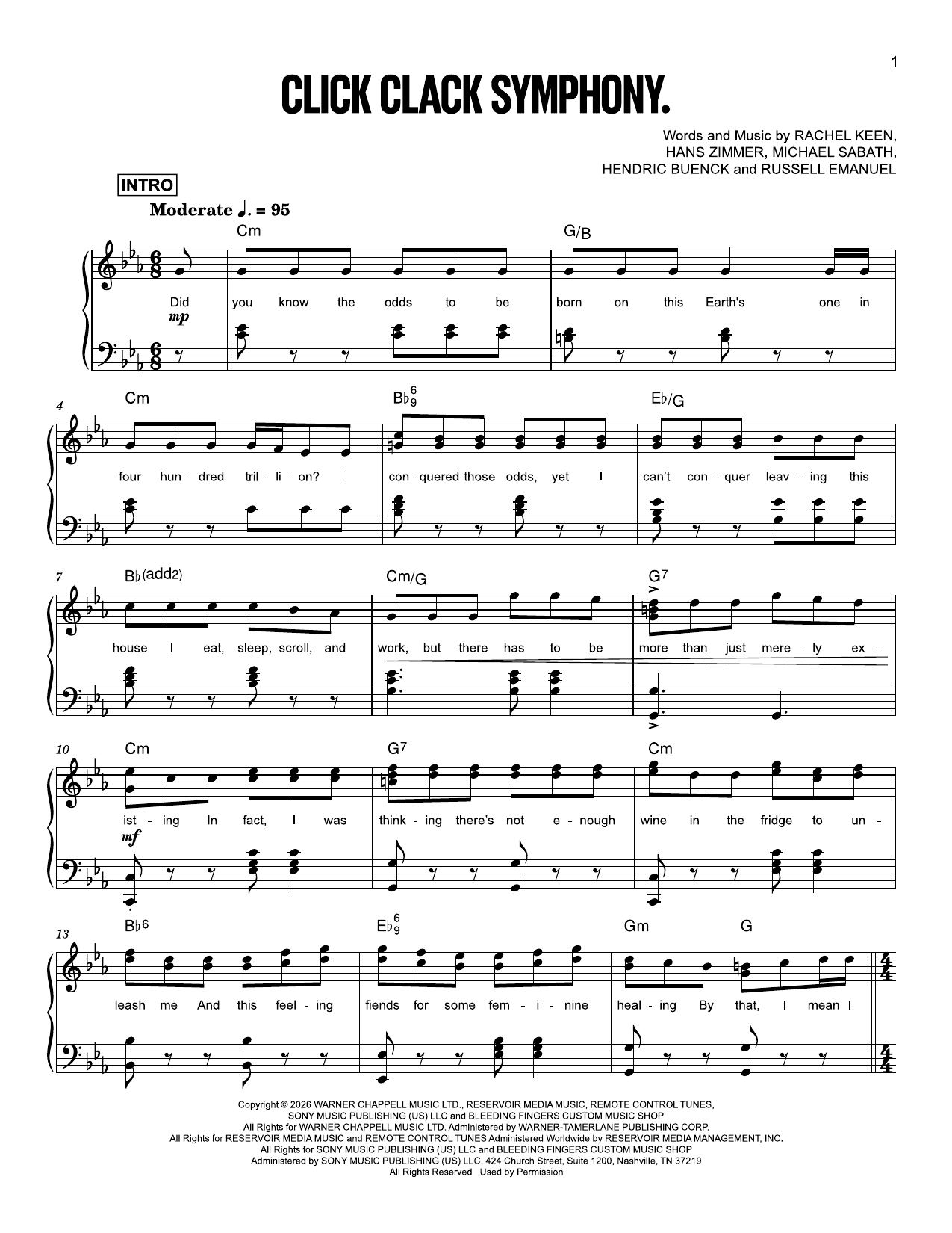 Produktbild zu: Click Clack Symphony. (feat. Hans Zimmer)