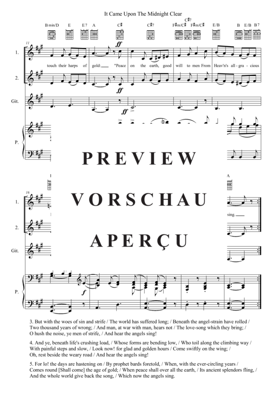 Produktgalerie: Seite 3 von 3 It Came Upon The Midnight Clear , , (Duett Gesang + Klavier)