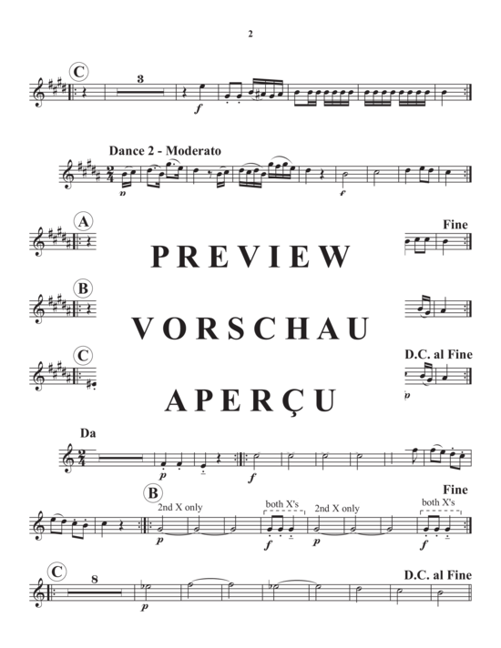 Produktgalerie: Seite 13 von 19 Overture and Three Country Dances, K. 106 , , (Blechbläserquintett)