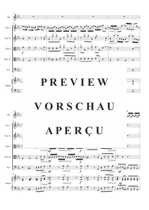Produktgalerie: Seite 9 von 11 Oboen Konzert in Es-Dur, , Oboe Solo, Streicherensemble und Cembalo BC
