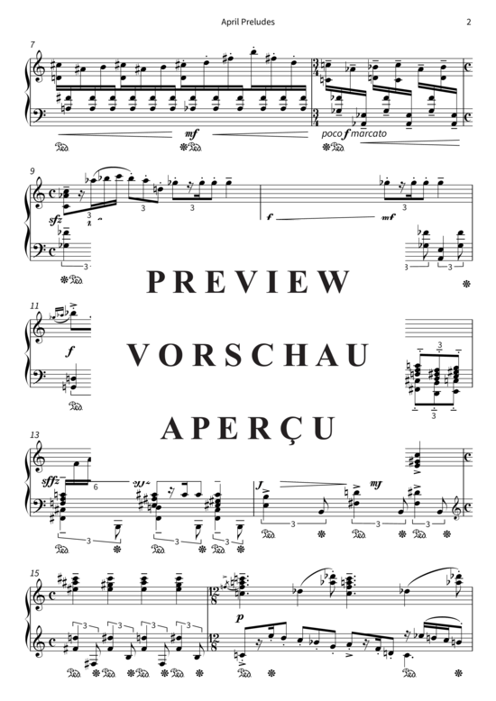 Product gallery: Page 5 of 8 April Preludes - op. 13, No. 1, Allegro ma non troppo , , Piano Solo