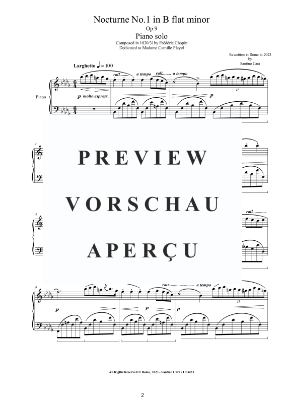 Produktgalerie: Seite 3 von 8 Nocturne Nr. 1 B-Moll op. 9, , Klavier Solo