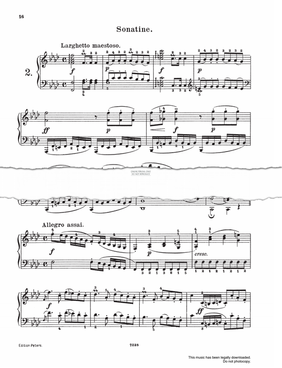 Produktgalerie: Seite 1 von 1 Sonatina In F Minor, Ludwig van Beethoven, Klavier