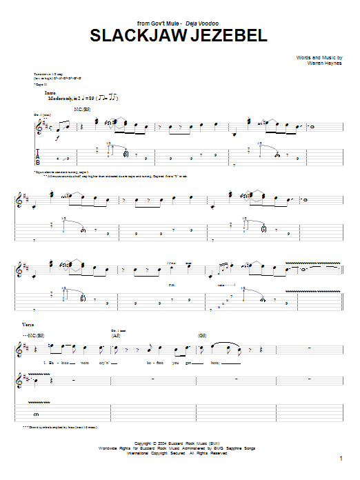 Product gallery: Page 1 of 1 Slackjaw Jezebel, Gov't Mule