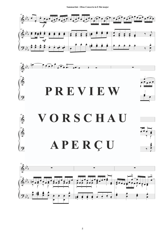 Produktgalerie: Seite 6 von 11 Oboen Konzert in Es-Dur, , Oboe und Cembalo/Klavier