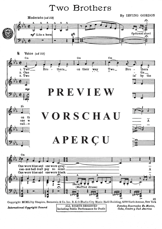 Produktgalerie: Seite 3 von 8 Two Brothers  , Popular Standard, Klavier und Gesang