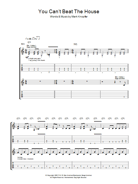 Produktgalerie: Seite 1 von 1 You Can't Beat The House, Mark Knopfler, Gitarre