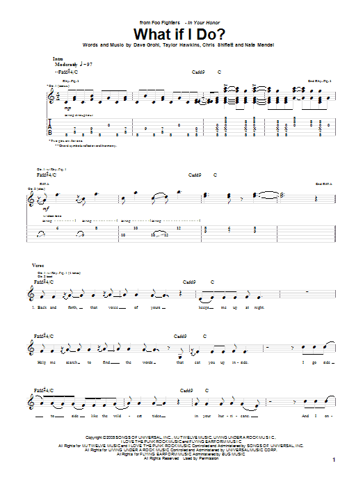 Produktgalerie: Seite 1 von 1 What If I Do?, Foo Fighters, Gitarre