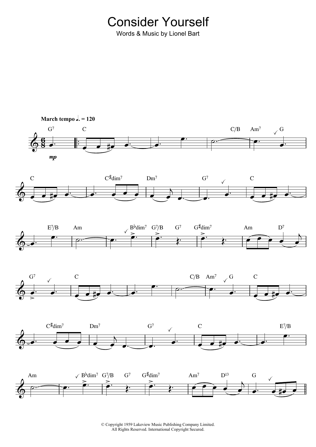 Product gallery: Page 1 of 1 Consider Yourself, Lionel Bart