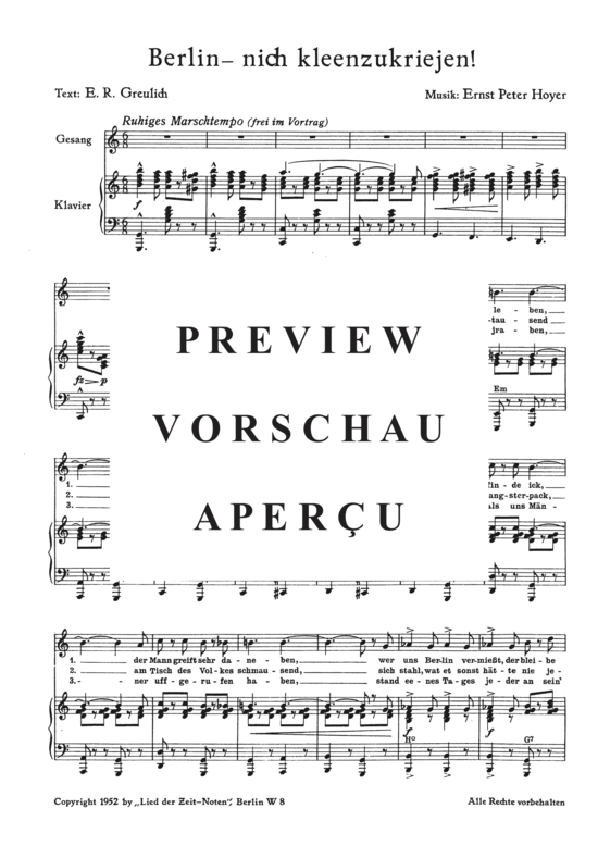 Product gallery: Page 4 of 4 Berlin - nich kleenzukriejen! , , Piano and Voice