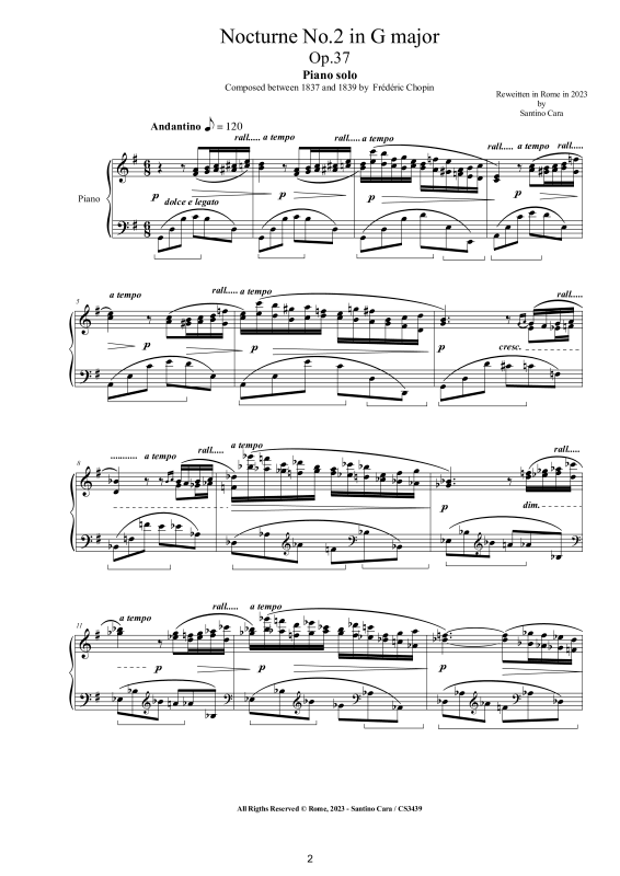 Product gallery: Page 1 of 10 Nocturne No. 2 in G major Op. 37, , Solo Piano