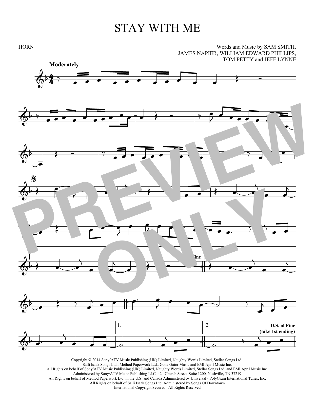 Produktgalerie: Seite 1 von 1 Stay With Me, Sam Smith, Horn