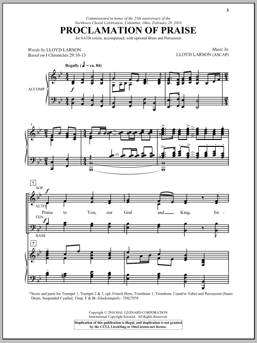Produktbild zu: Proclamation Of Praise